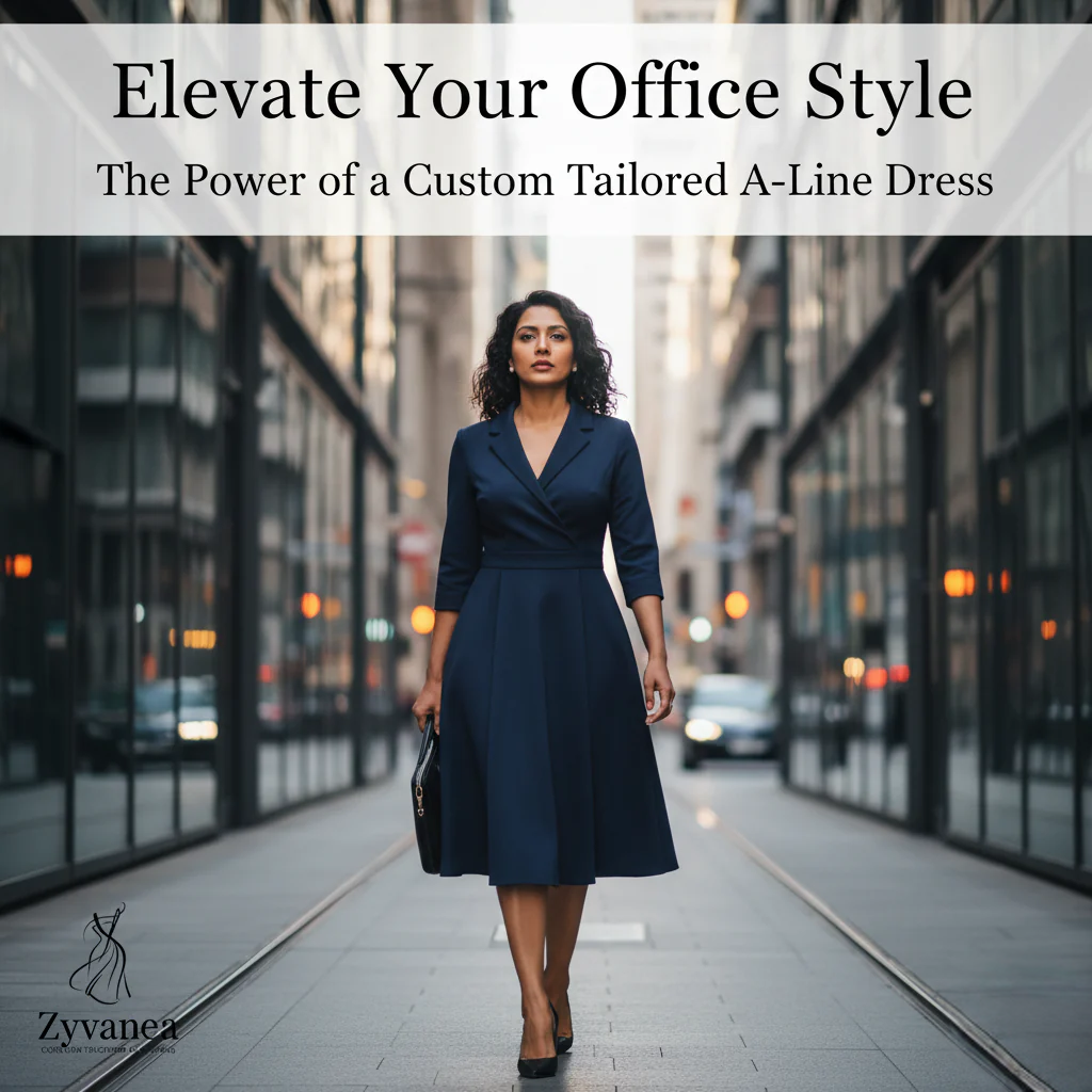 Elevate Your Office Style: The Power of a Custom Tailored A-Line Dress