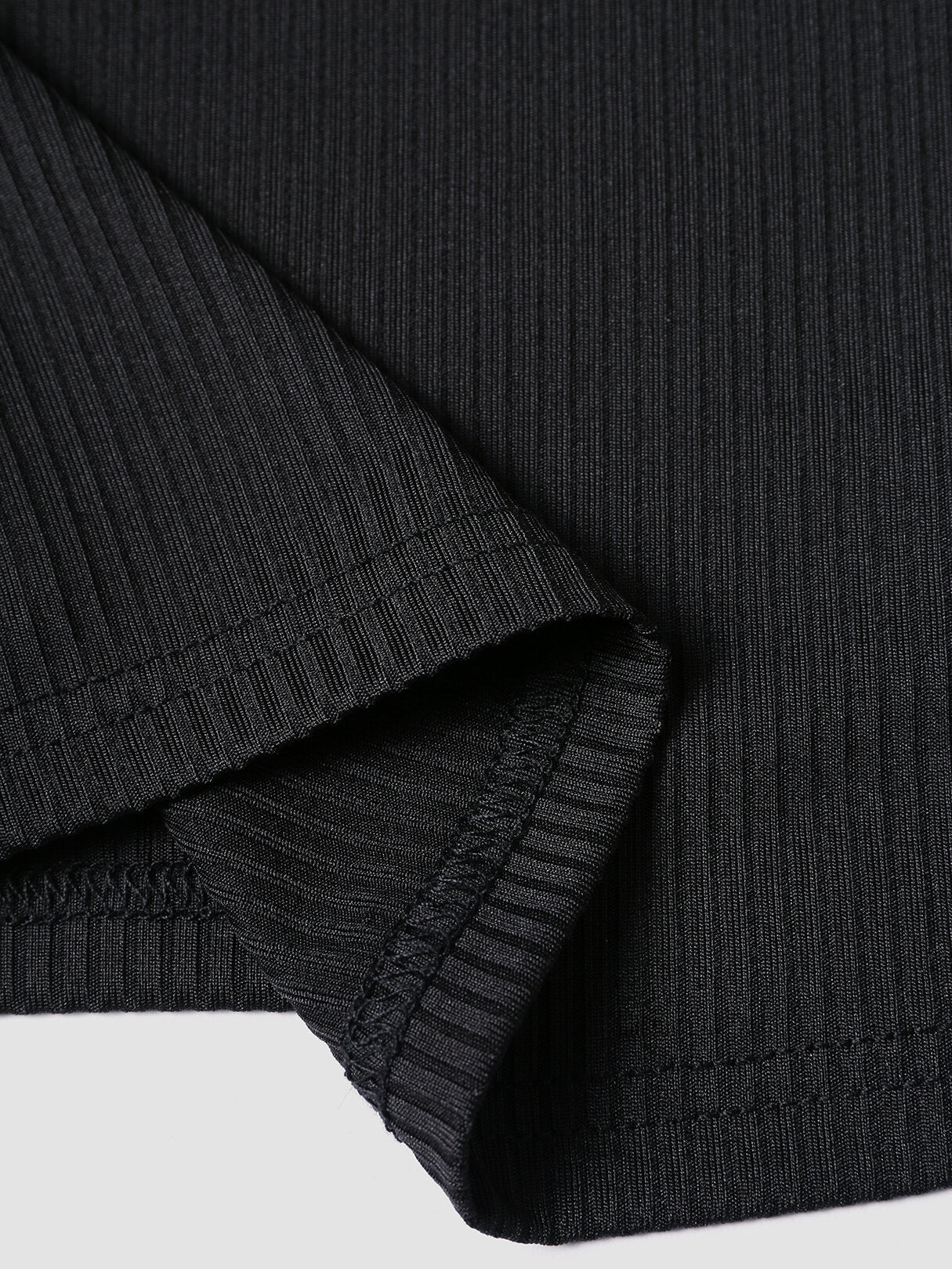 Solid Asymmetrical Cut Out Crew Neck Crop Top