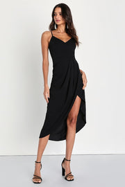 Reinette Black Women's Midi Dress