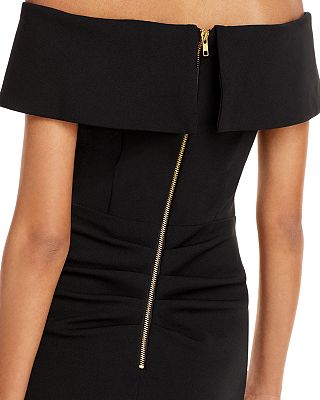 Off-the-Shoulder Scuba Crepe Gown - 100% Exclusive