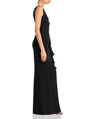 Sleeveless Cascading-Ruffle Gown for women