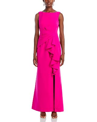 Sleeveless Cascading-Ruffle Gown for women