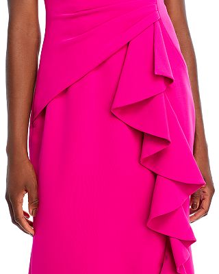 Sleeveless Cascading-Ruffle Gown for women