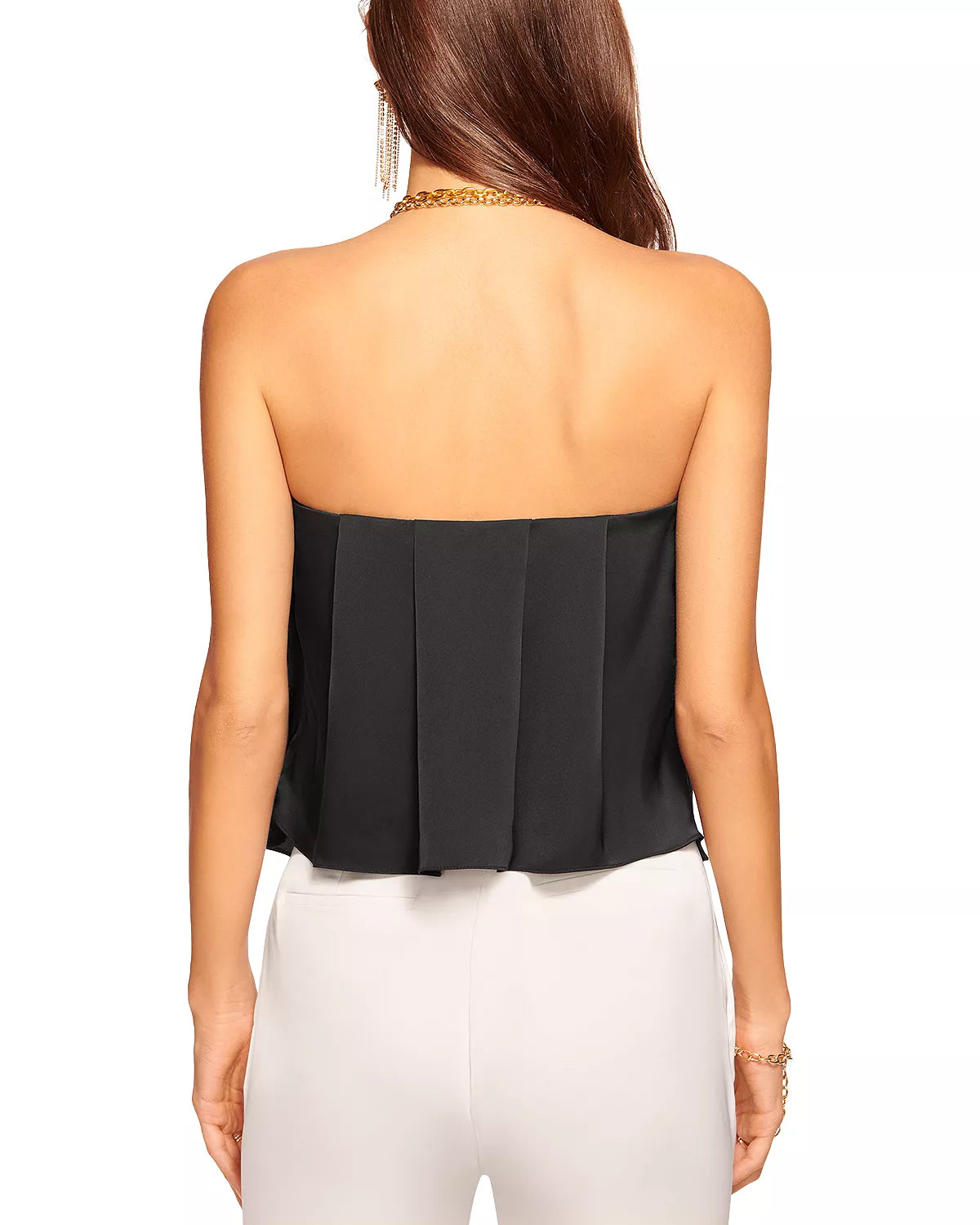 Black Strapless Top For Women