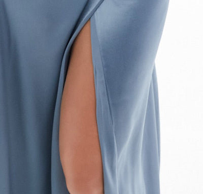 Bridesmaid Satin Wrap Maxi Dress