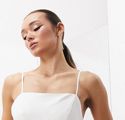 Eden Crepe Square Neck Cami Wedding Dress