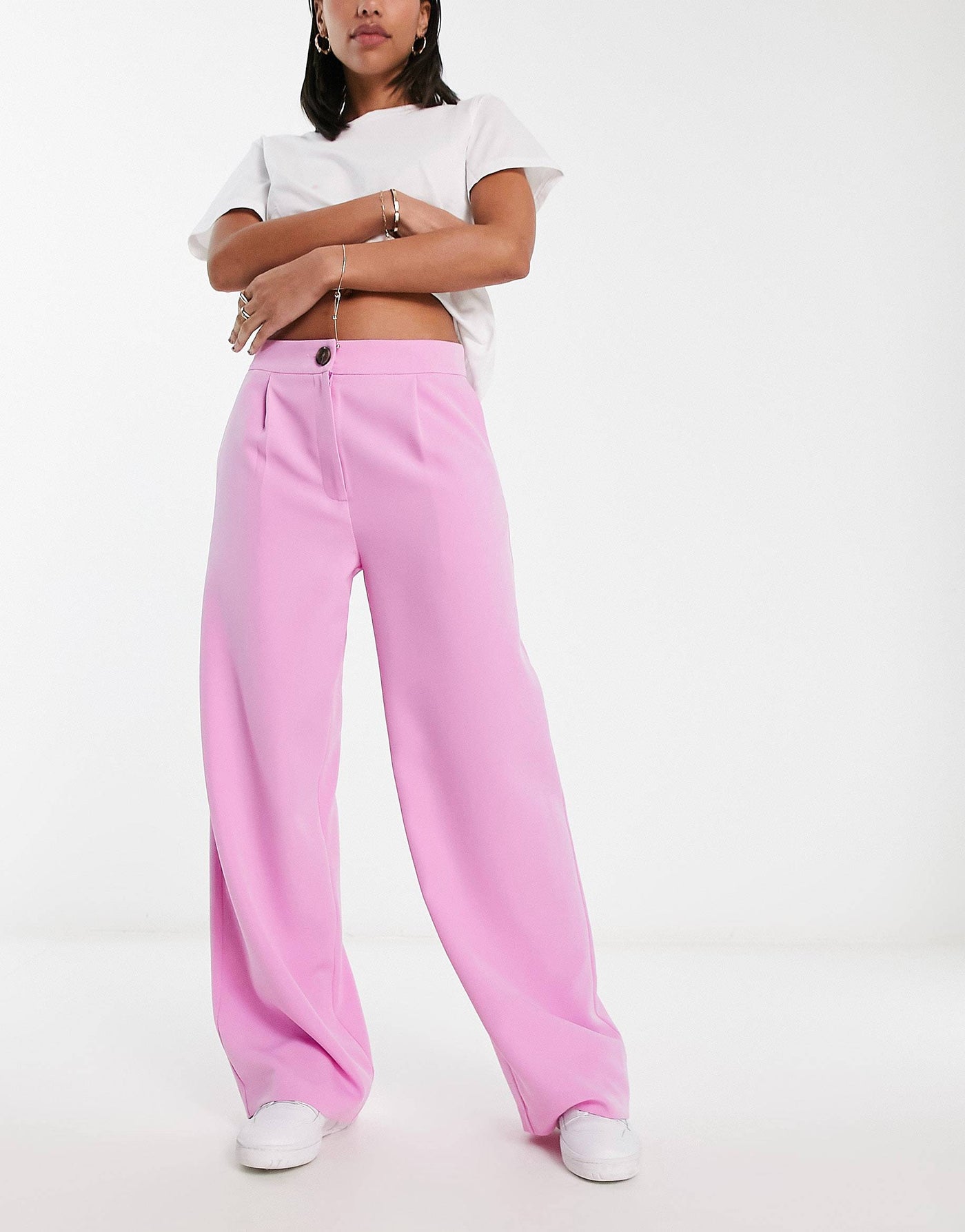 Slouchy dad pants in brown