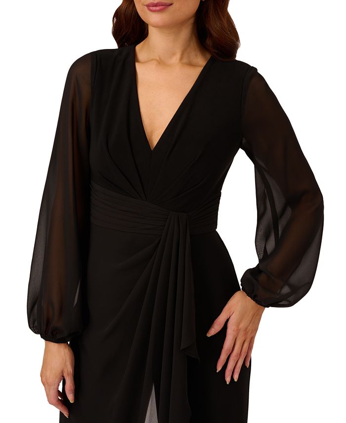 Chiffon-Trim Women's Jersey Jumpsuit