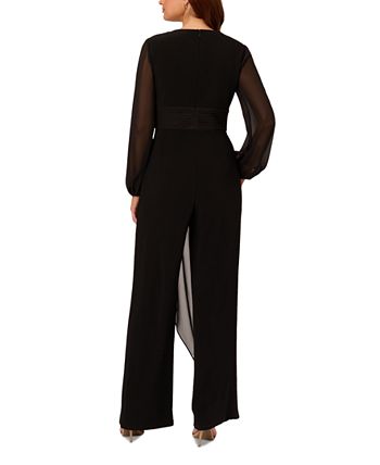 Chiffon-Trim Women's Jersey Jumpsuit