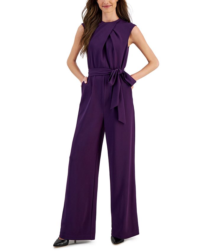 Scuba Crepe Cross-Neck Women's Jumpsuit