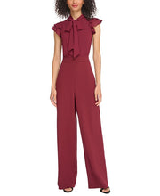 Tie-Neck Flutter-Sleeve  Women Jumpsuits
