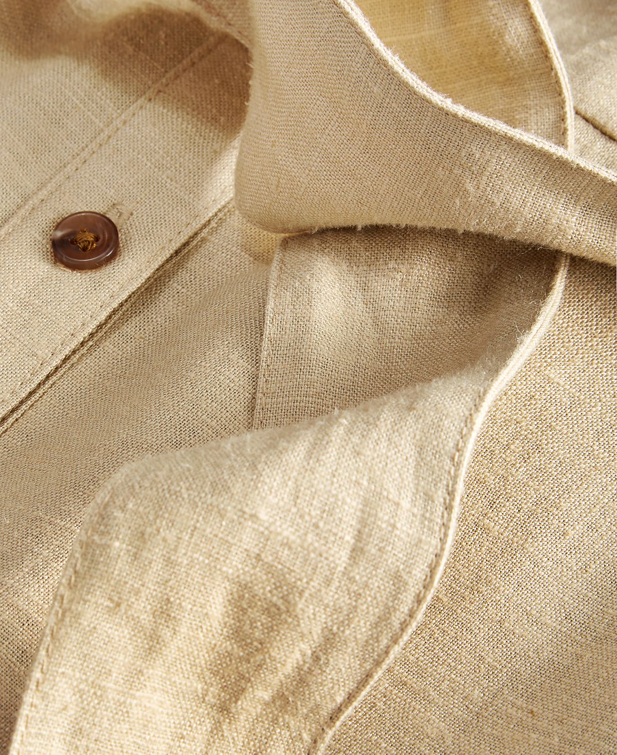 Daily Collared Short-Sleeve Romper in Cotton-linen For Women