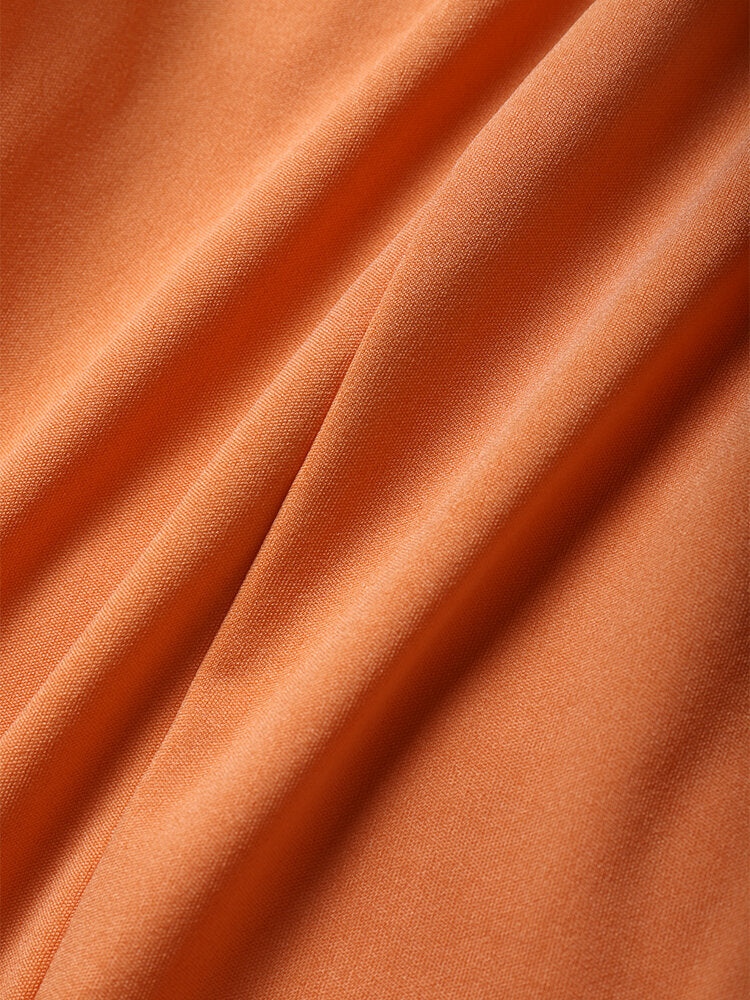 High Waist Solid Double Slit Hem Bootcut Leg Pants