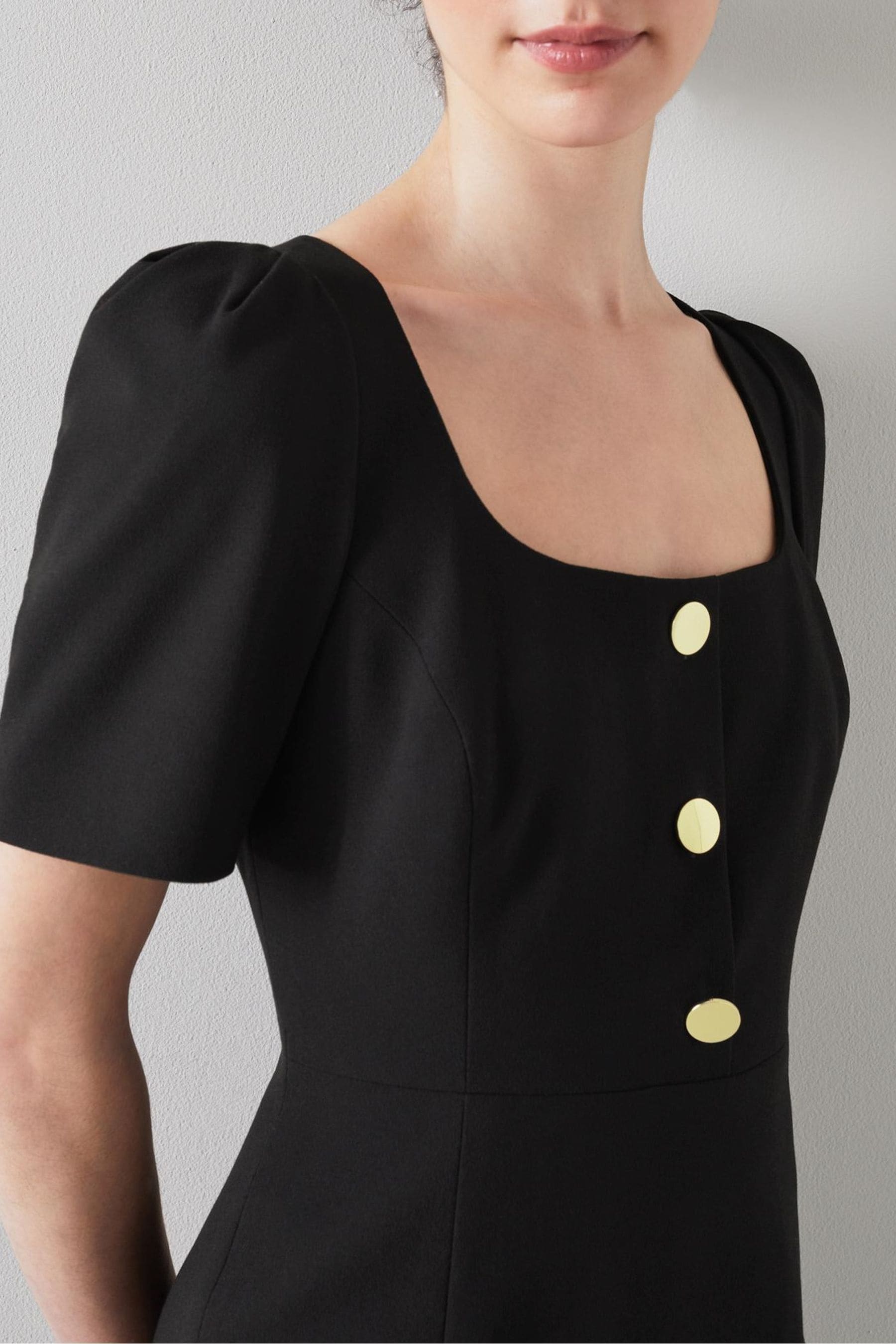 Bennett Folly Crepe Shift Black Women Dress