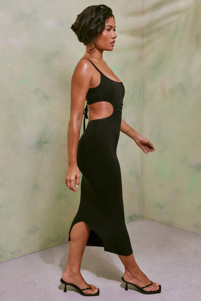 Ruched Cut Out Women's Midi Dress