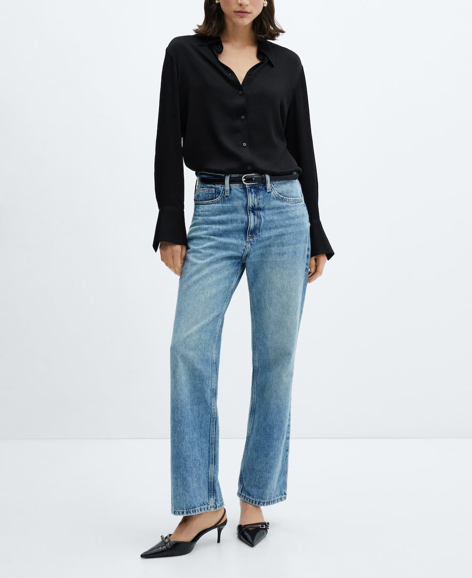 Satin finish flowy shirt For Women