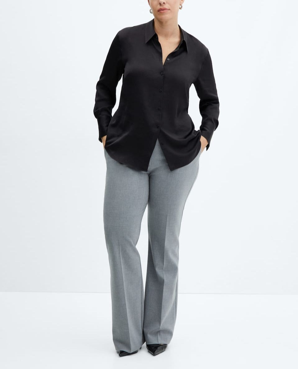 Satin finish flowy shirt For Women