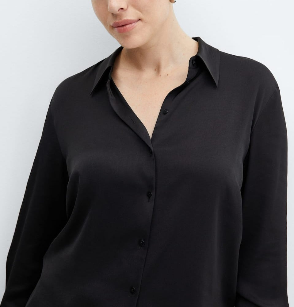 Satin finish flowy shirt For Women