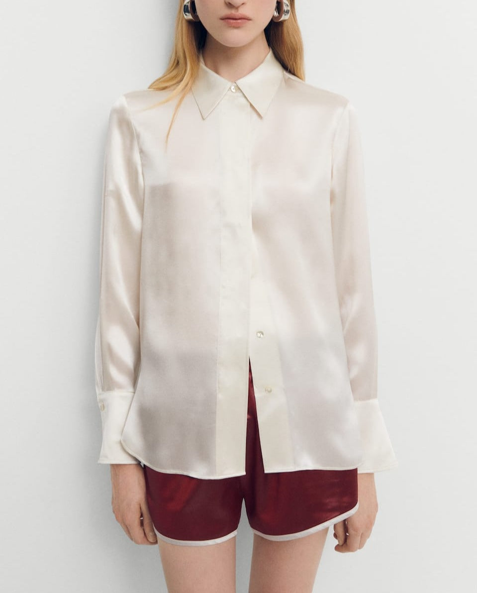 100% Silk Satin shirt For Women