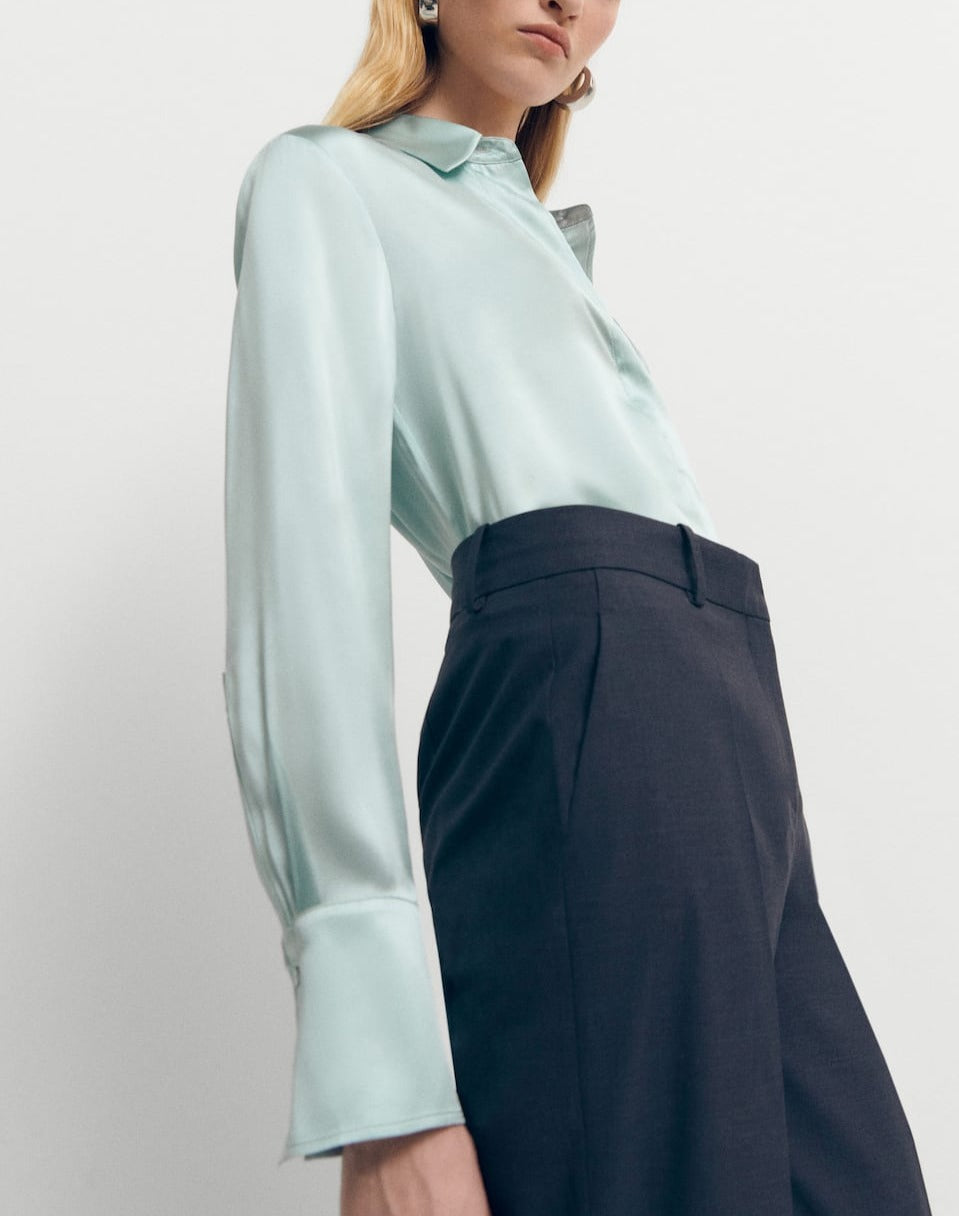 100% Silk Satin shirt For Women