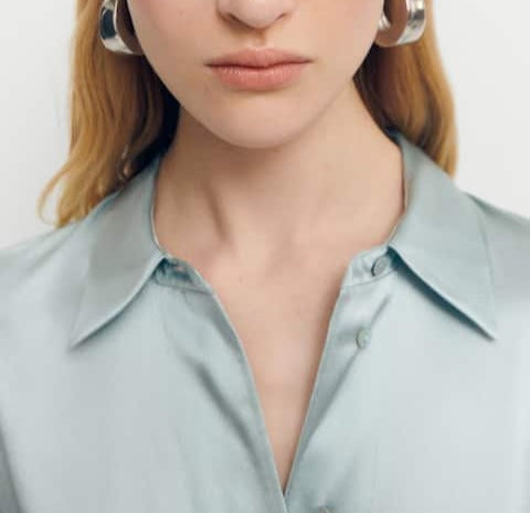 100% Silk Satin shirt For Women