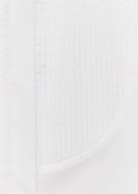 White Pleated panel shirt For Women