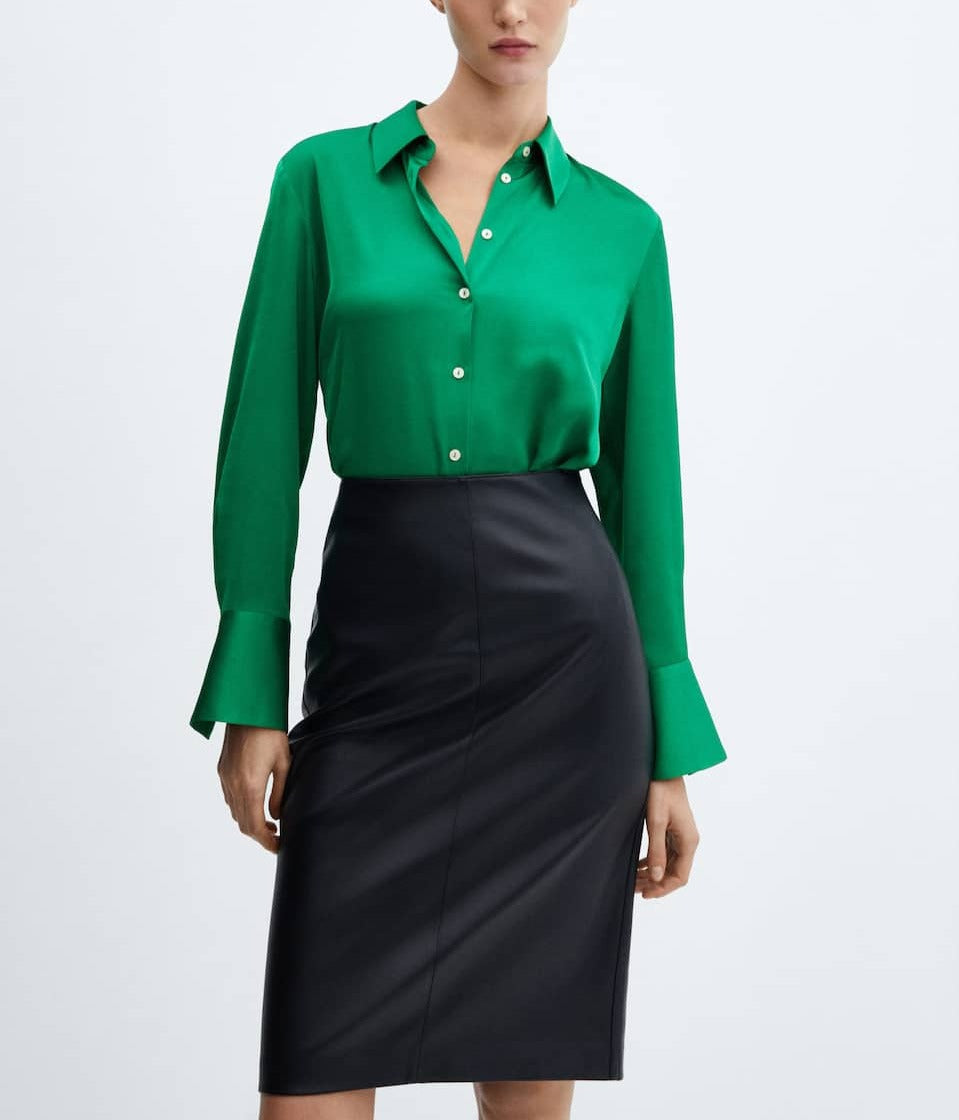 Satin finish flowy shirt For Women