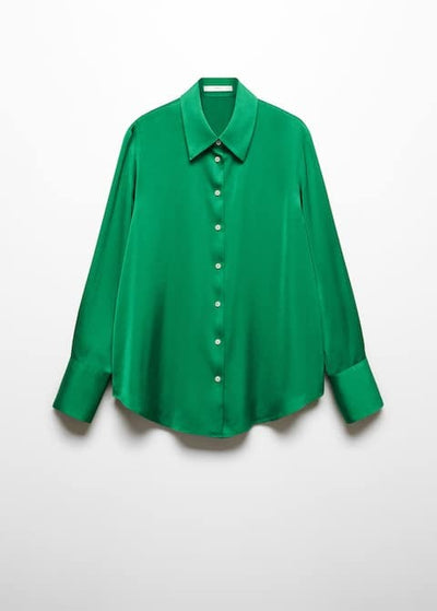 Satin finish flowy shirt For Women