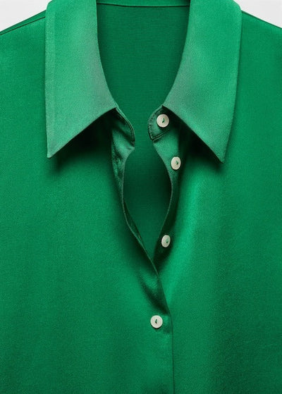 Satin finish flowy shirt For Women