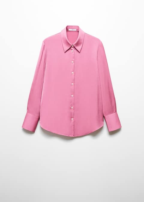 Satin finish flowy shirt For Women