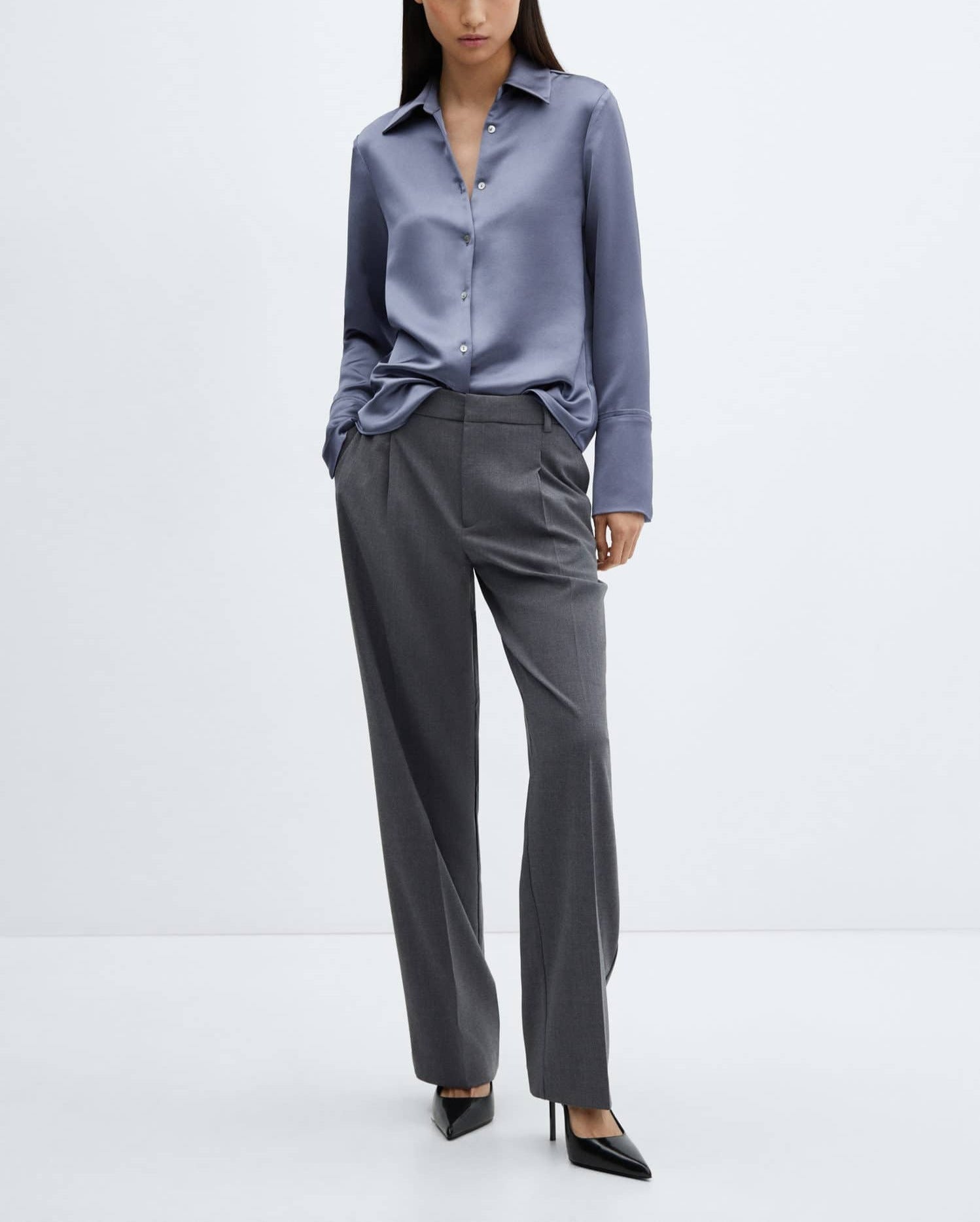 Everyday Satin Buttoned Shirt For Women