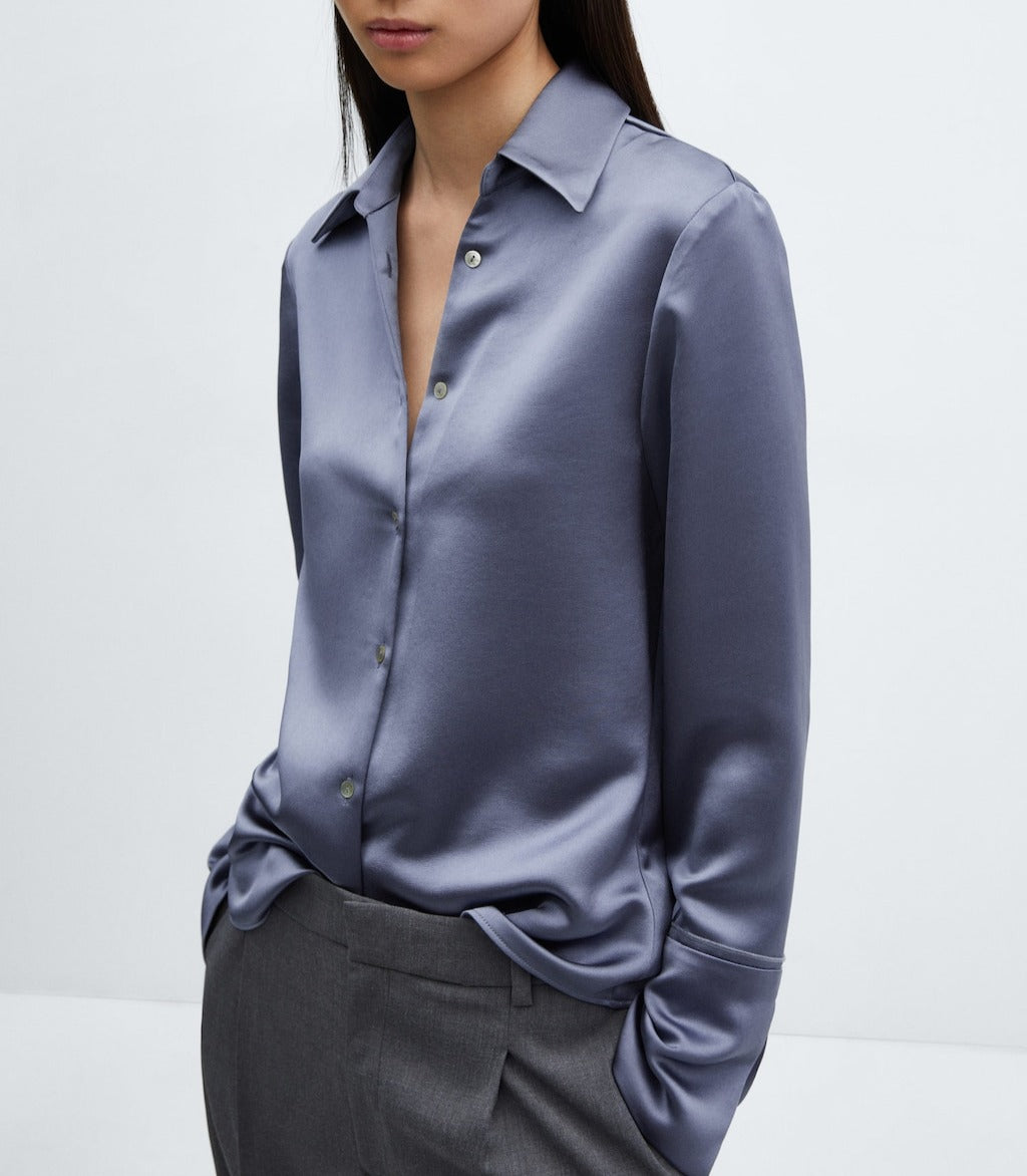 Everyday Satin Buttoned Shirt For Women