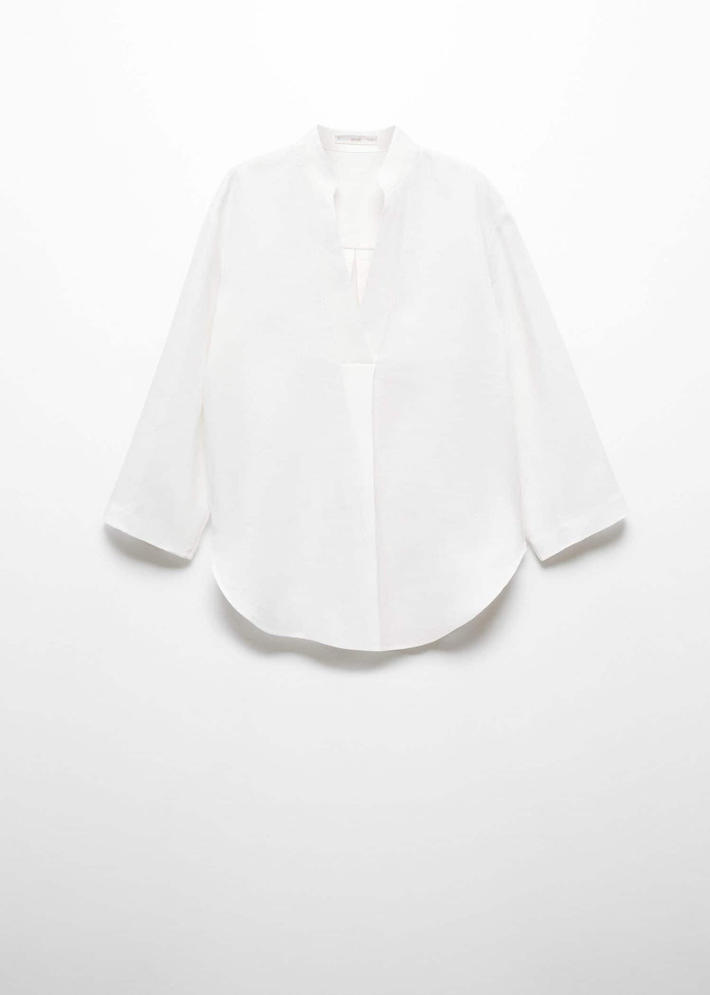 White Pleated panel shirt For Women