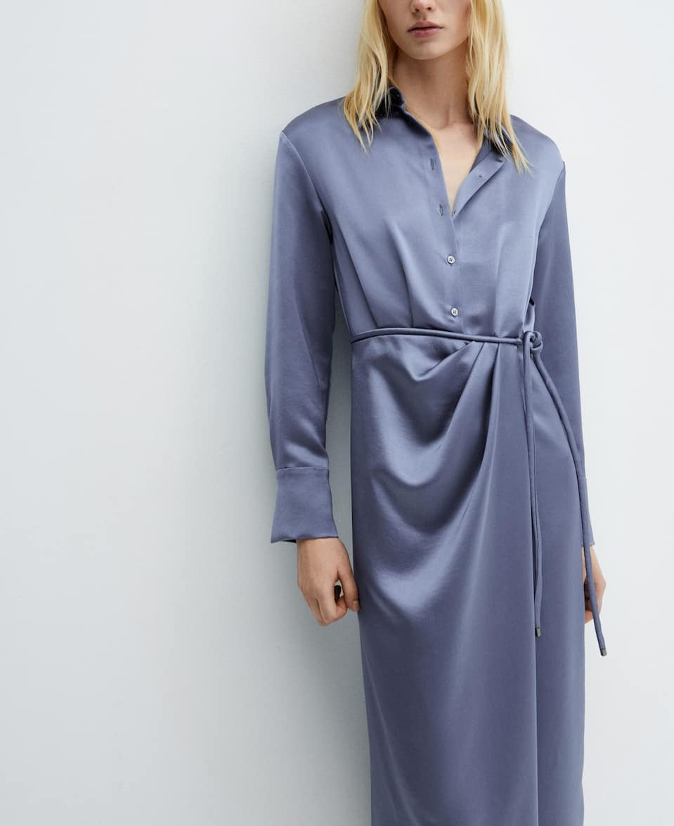 Beautiful Satin shirt dress for Women