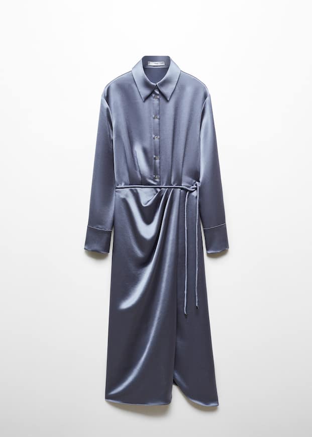 Beautiful Satin shirt dress for Women