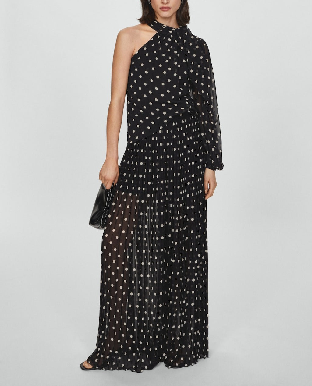 Asymmetrical Polkadot Women Dress