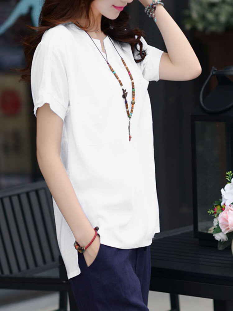 Relax in Style with Short Sleeve Women's Blouse