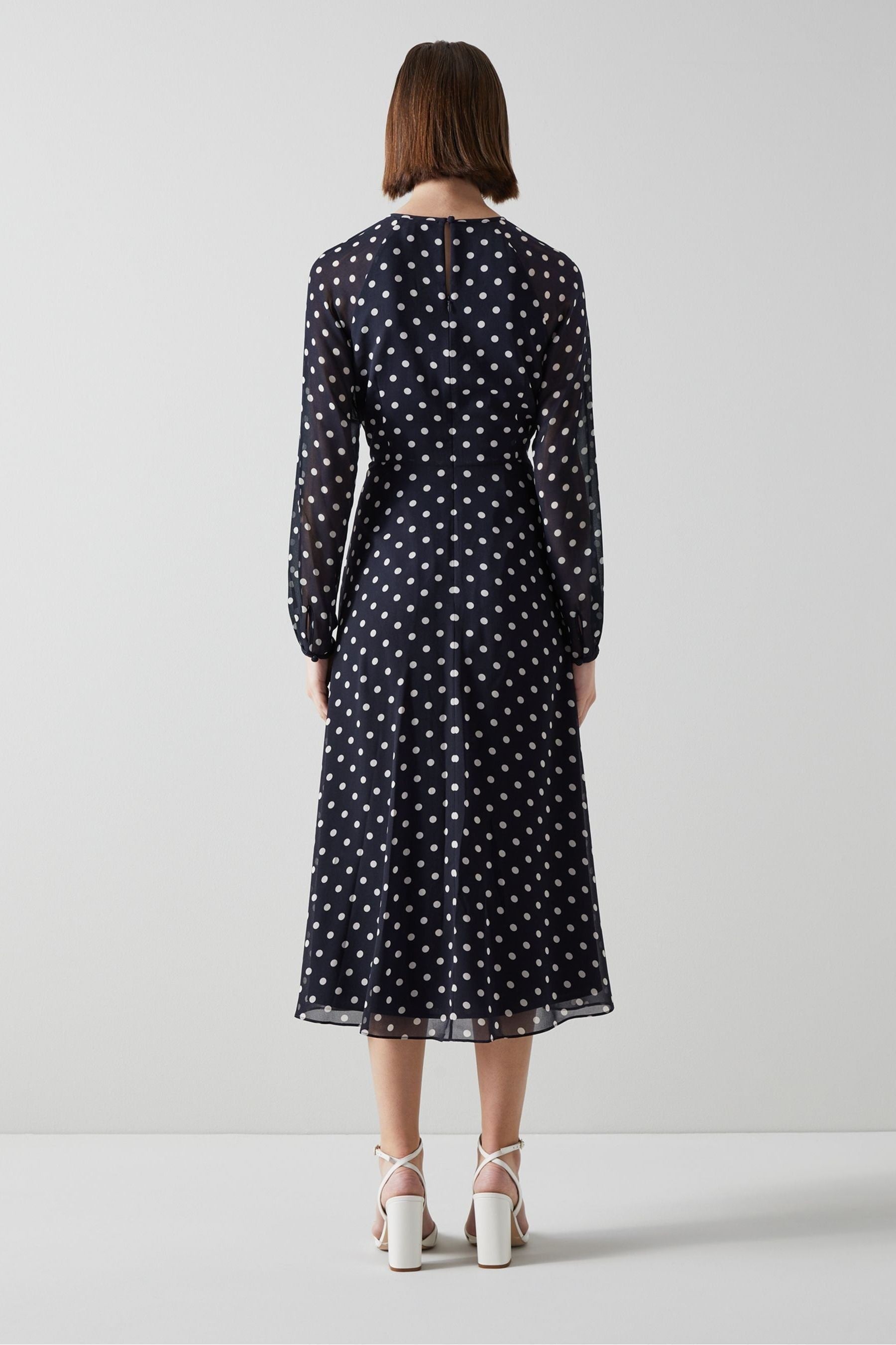 Polkadot Polyester Women's Dress