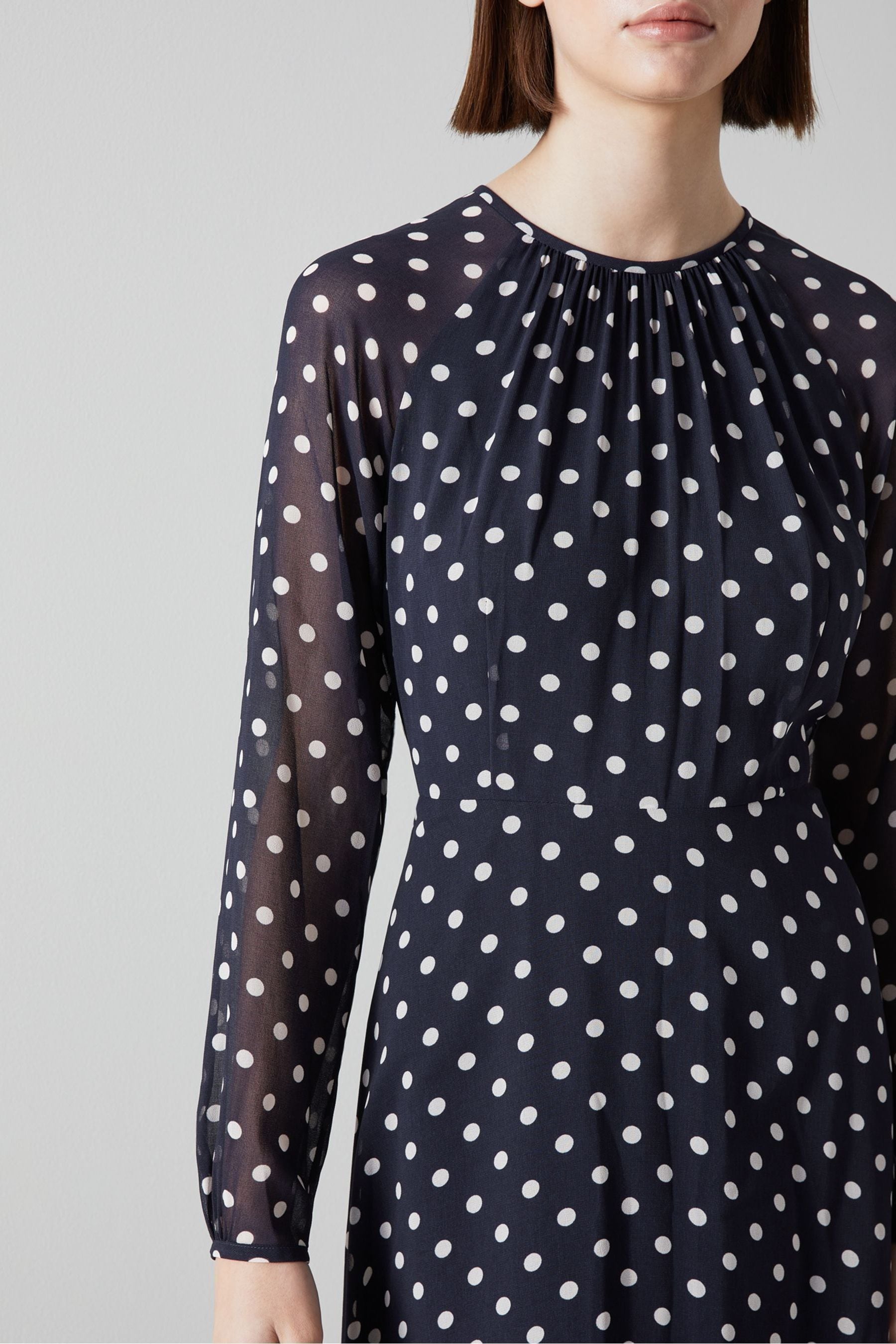 Polkadot Polyester Women's Dress