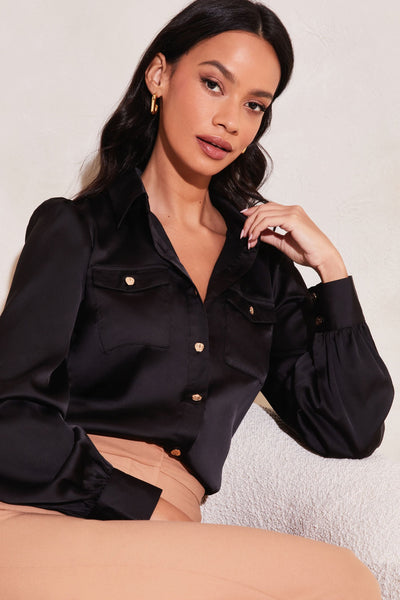 Front Pocket Button Through Women's Shirt