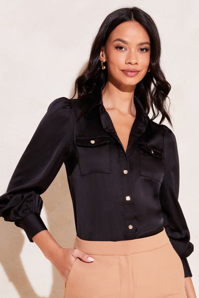 Front Pocket Button Through Women's Shirt