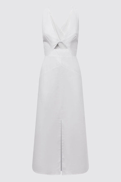 Deep V-neckline Wome Midi Dress