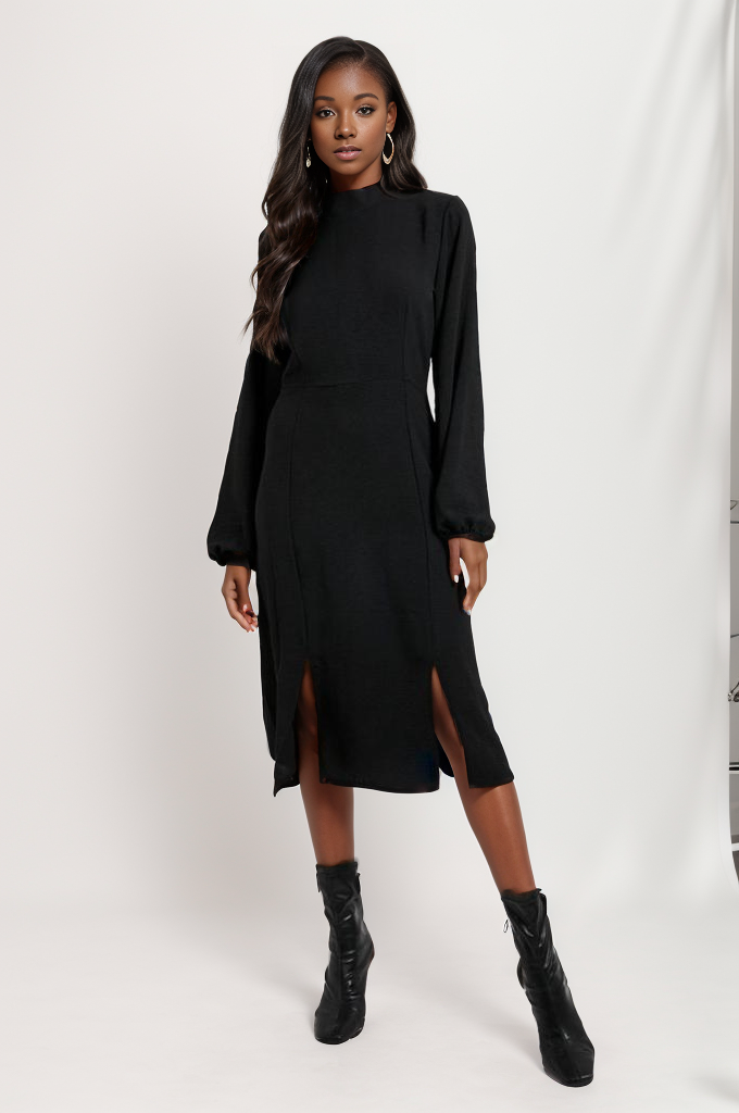 Long Sleeve Women's Midi Dress