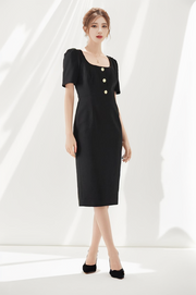 Bennett Folly Crepe Shift Black Women Dress