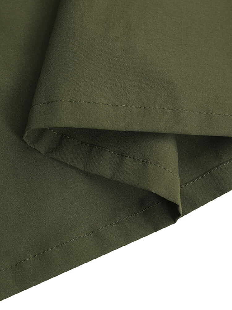 Solid Sleeveless Pocket Casual Dress For Women