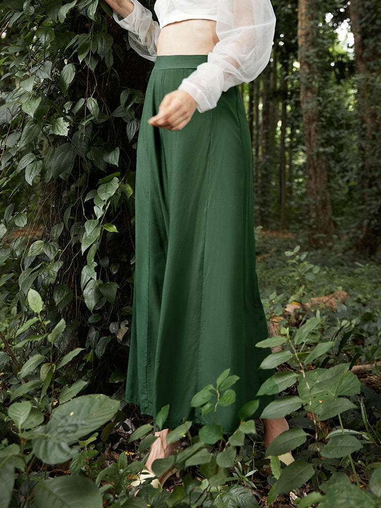 High Waist Solid Loose Wide Leg Pants For Women