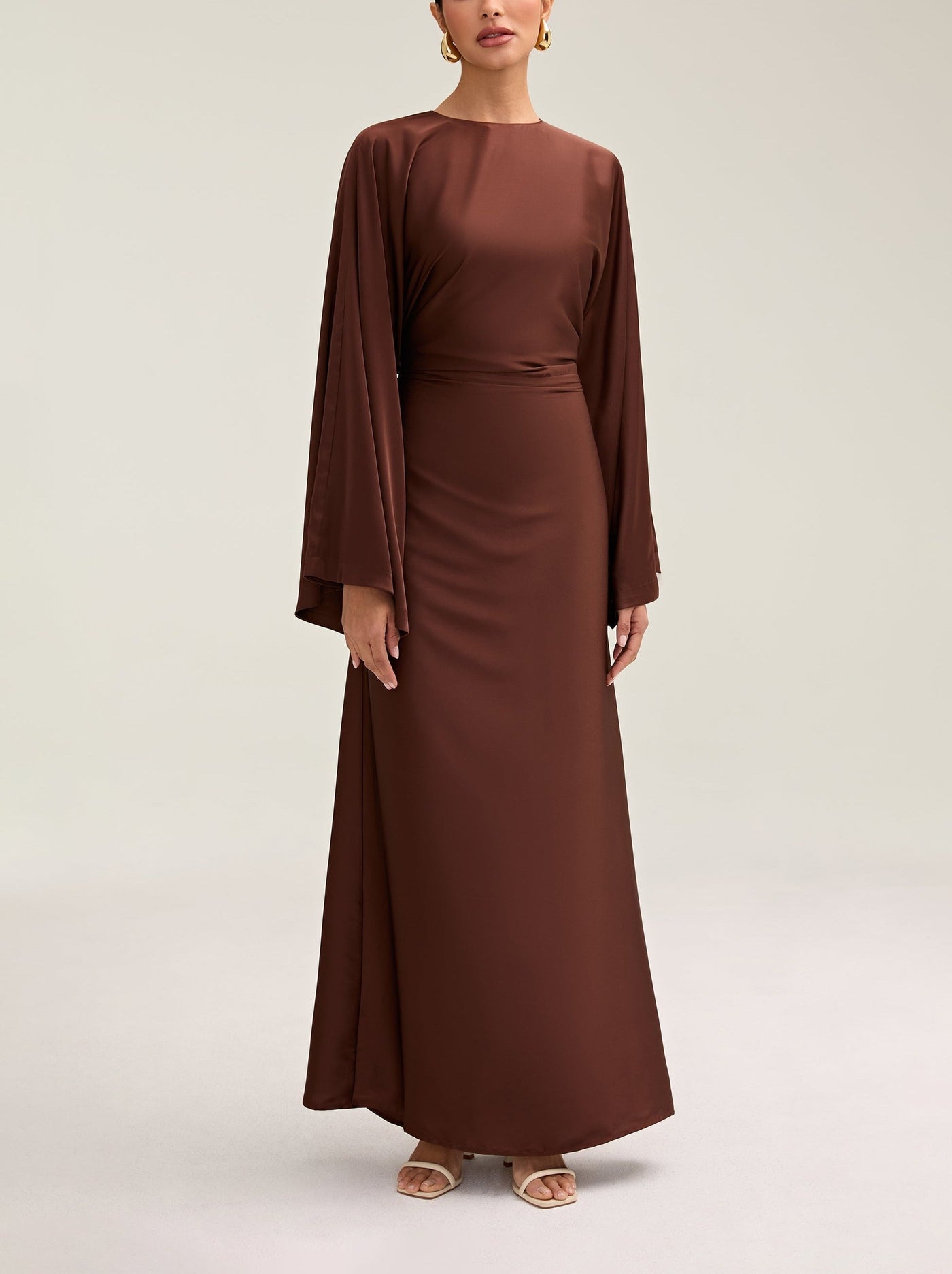 Moontime Modest/Muslim Satin Maxi Dresses For Women