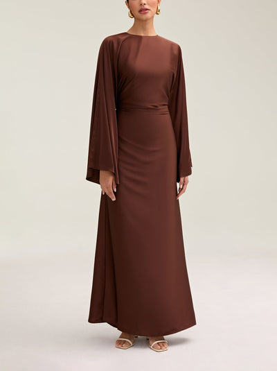 Moontime Modest/Muslim Satin Maxi Dresses For Women