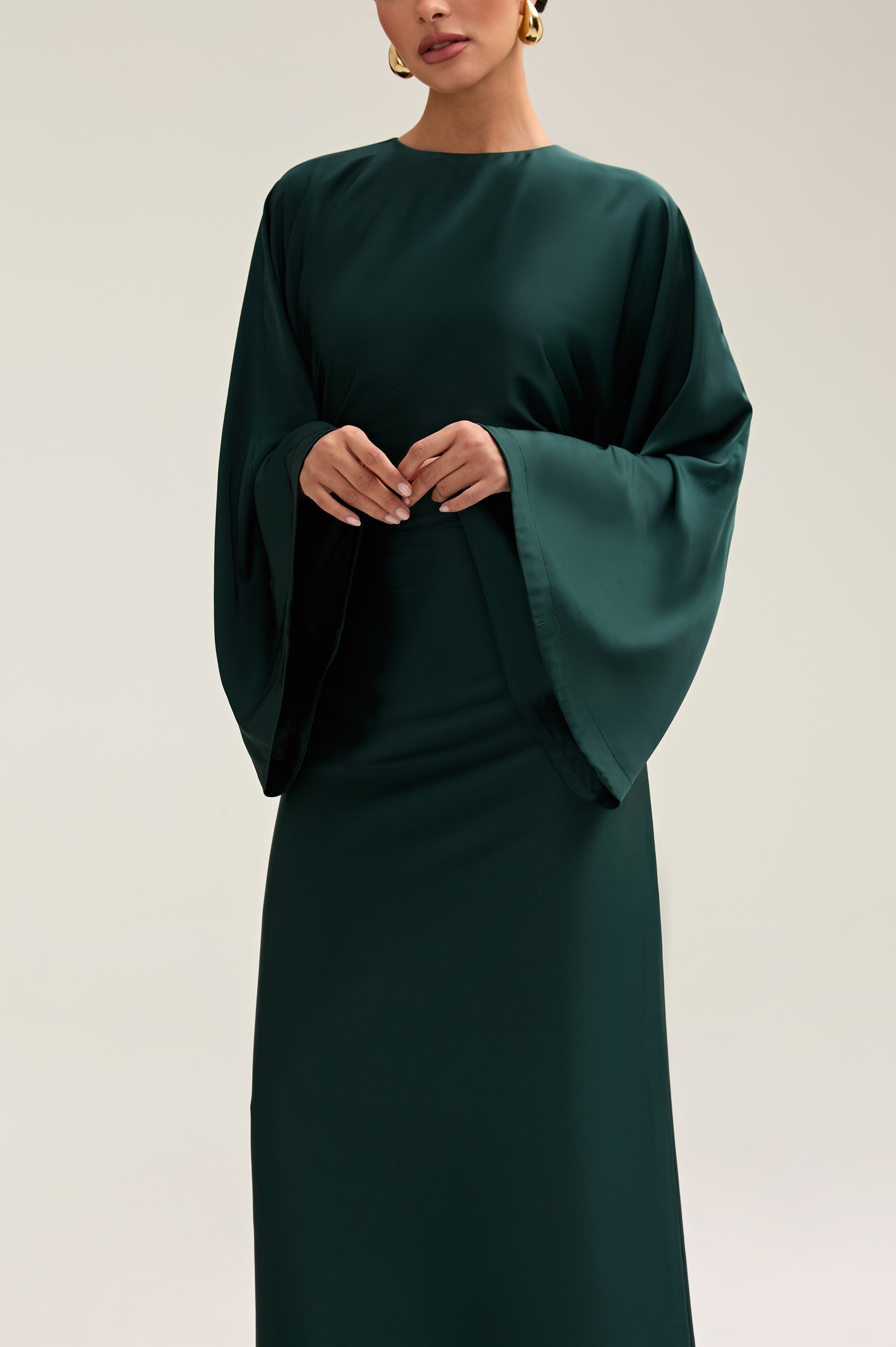 Moontime Modest/Muslim Satin Maxi Dresses For Women