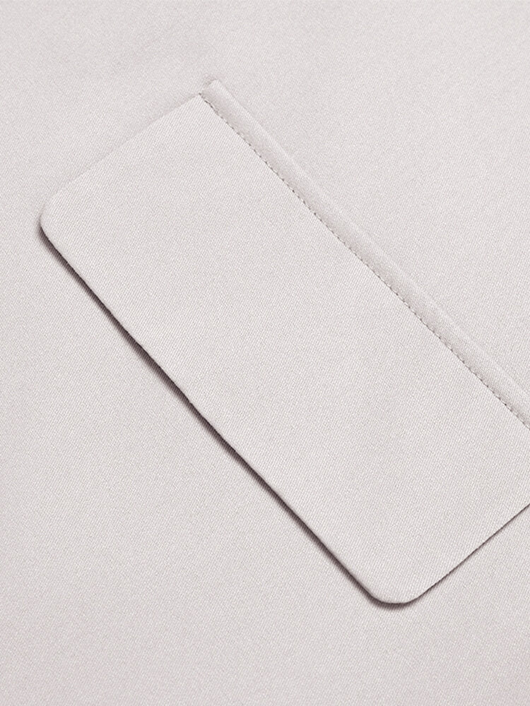 Tie Solid Color Side Pocket Half Sleeve Casual Blazer